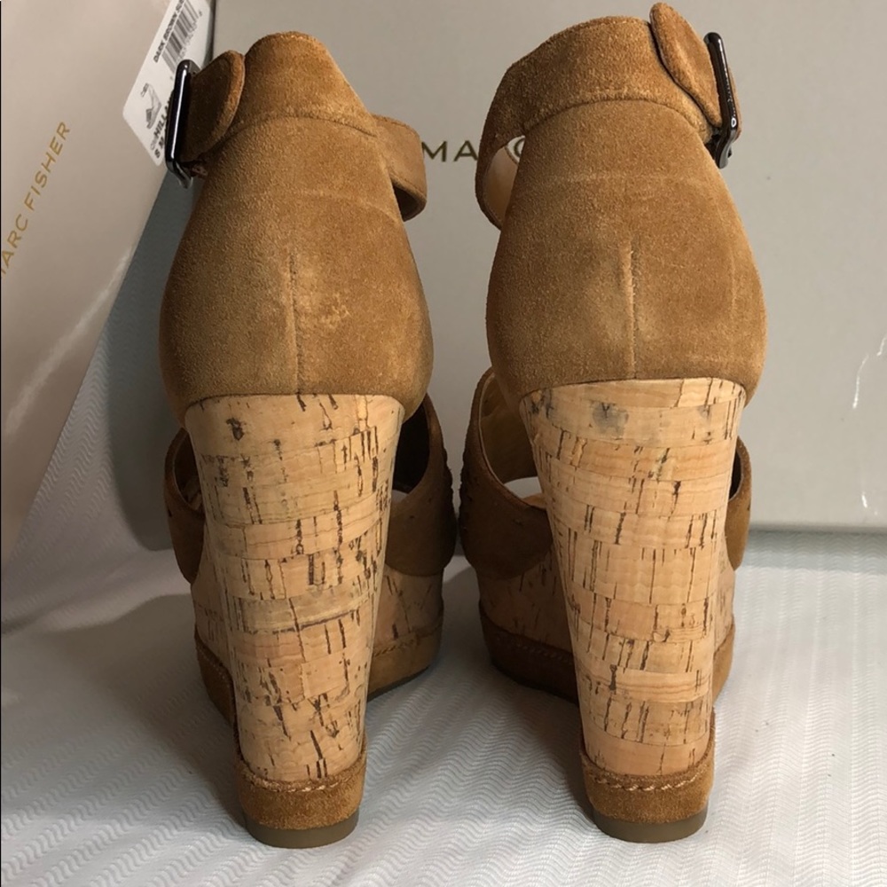 Marc Fisher Suede Ankle Strap Wedges - Hillana - Picture 6 of 7